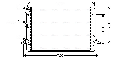 Radiator, engine cooling (VNA2184)