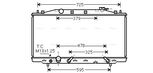 Radiator, engine cooling (HD2224)
