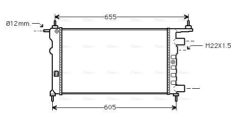 Radiator, engine cooling (OLA2261)