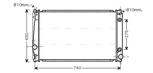 Radiator, engine cooling (TO2420)