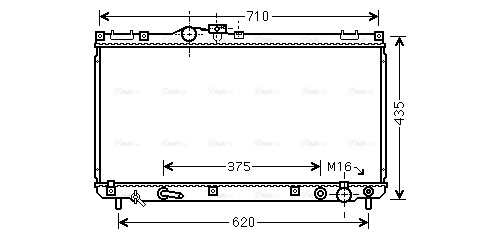 Radiator, engine cooling (TO2556)