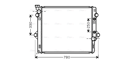 Radiator, engine cooling (TOA2478)