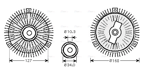 Clutch, radiator fan (MSC419)