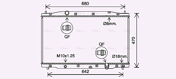 Radiator, engine cooling (HD2315)