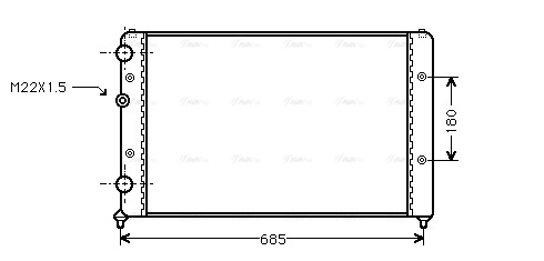 Radiator, engine cooling (STA2031)