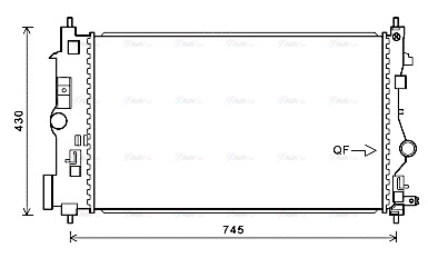 Radiator, engine cooling (OLA2488)