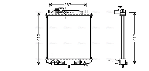 Radiator, engine cooling (DU2048)
