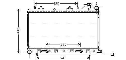 Radiator, engine cooling (SU2075)