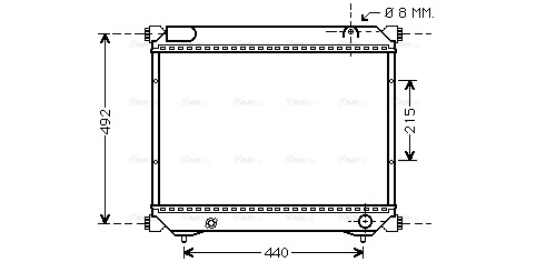 Radiator, engine cooling (SZA2065)