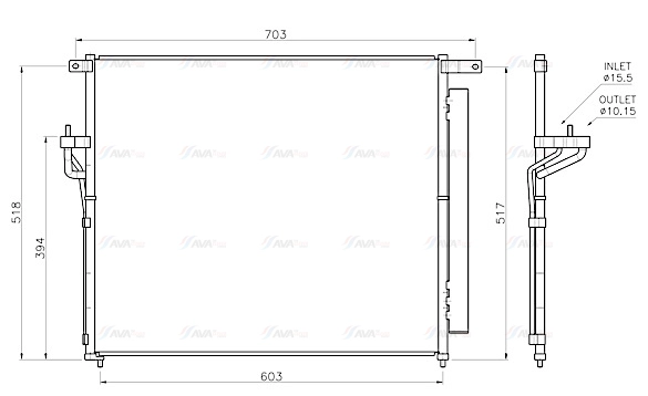 Condenser, air conditioning (FD5706D)