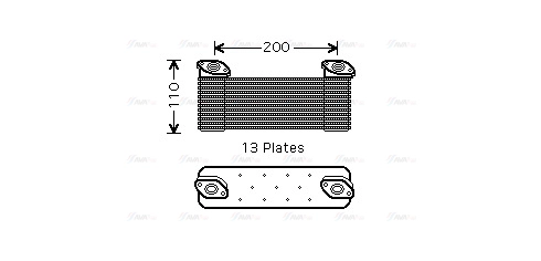 Oil Cooler, engine oil (ME3211)