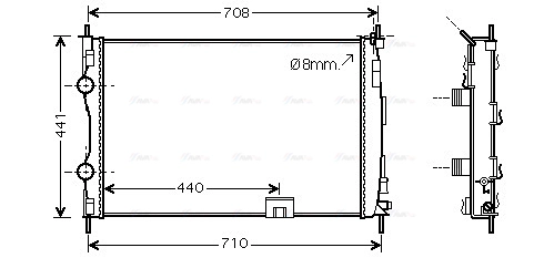 Radiator, engine cooling (DNA2288)