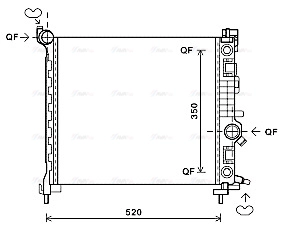 Radiator, engine cooling (OL2567)