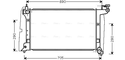 Radiator, engine cooling (TOA2289)