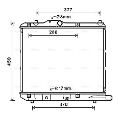 Radiator, engine cooling (OLA2590)