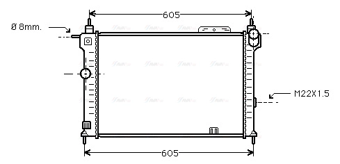 Radiator, engine cooling (OLA2028)