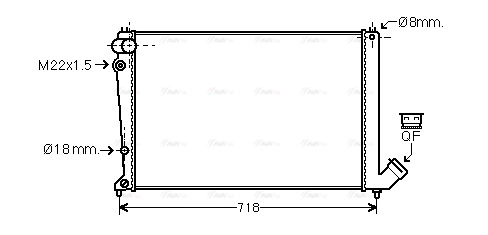 Radiator, engine cooling (CNA2103)