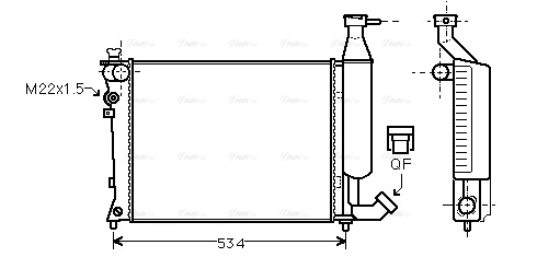 Radiator, engine cooling (CNA2149)