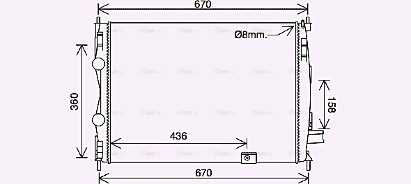 Radiator, engine cooling (DN2445)