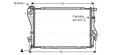 Radiator, engine cooling (BW2176)