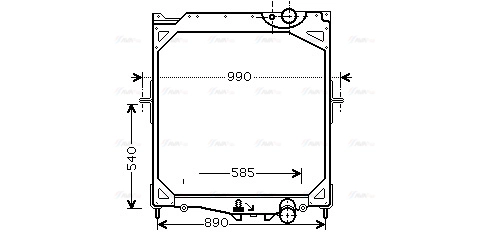 Radiator, engine cooling (VL2041)