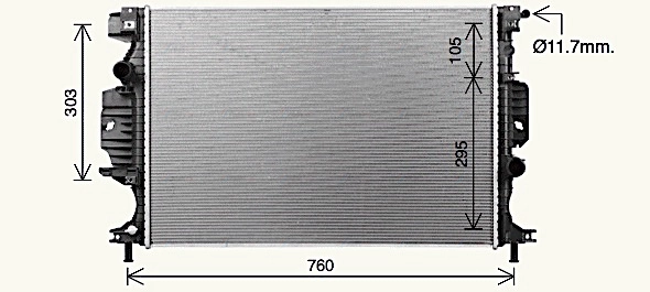 Radiator, engine cooling (FD2689)