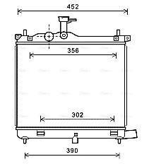 Radiator, engine cooling (HY2290)