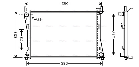 Radiator, engine cooling (FDA2325)