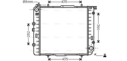 Radiator, engine cooling (MS2038)