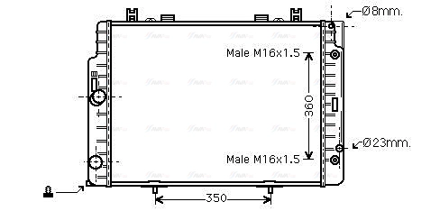 Radiator, engine cooling (MSA2132)