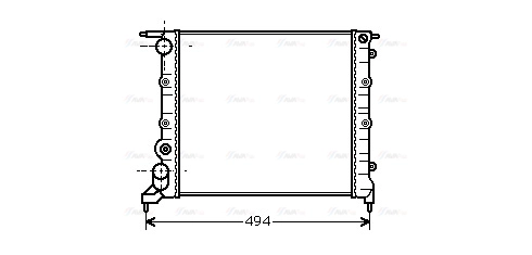 Radiator, engine cooling (RT2042)