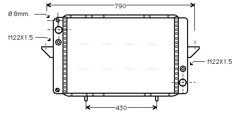Radiator, engine cooling (RT2060)