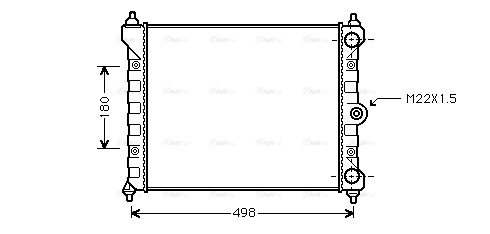 Radiator, engine cooling (VN2092)