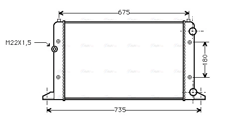 Radiator, engine cooling (VNA2160)