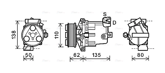 Compressor, air conditioning (DNK343)