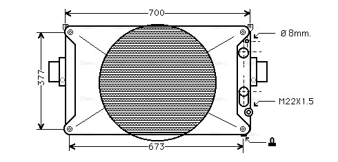 Radiator, engine cooling (IV2035)