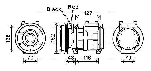 Compressor, air conditioning (JDAK027)