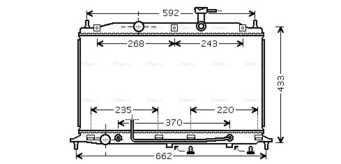 Radiator, engine cooling (HYA2177)