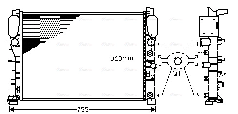 Radiator, engine cooling (MSA2342)