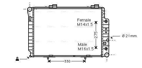Radiator, engine cooling (MSA2174)