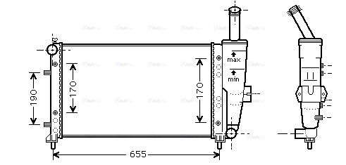 Radiator, engine cooling (FT2281)