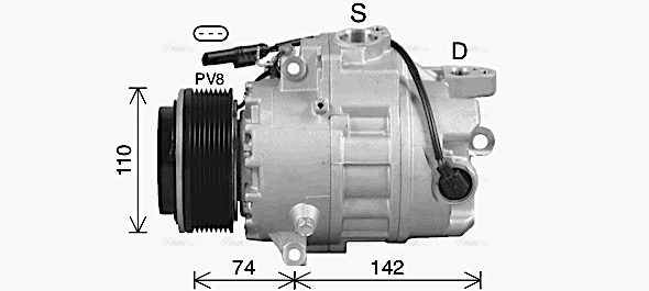 Compressor, air conditioning (BWAK619)
