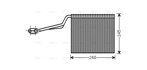 Evaporator, air conditioning (AIV315)
