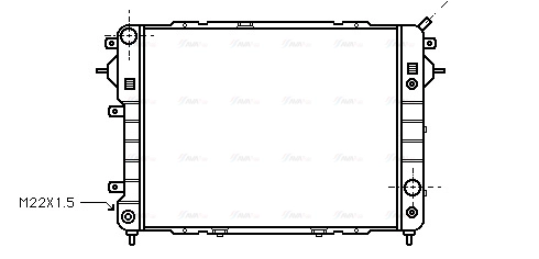 Radiator, engine cooling (OL2089)