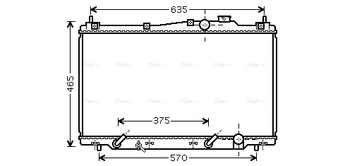 Radiator, engine cooling (HD2205)