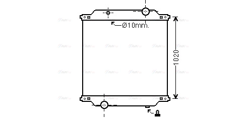 Radiator, engine cooling (RE2041N)