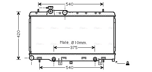 Radiator, engine cooling (SUA2053)