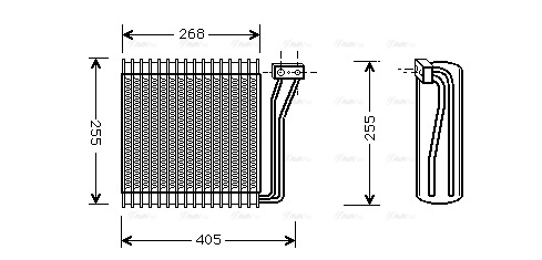 Evaporator, air conditioning (CRV041)