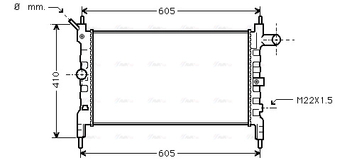 Radiator, engine cooling (OLA2023)