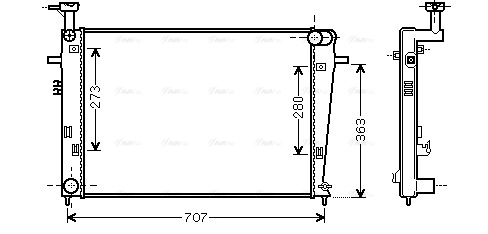 Radiator, engine cooling (HY2275)